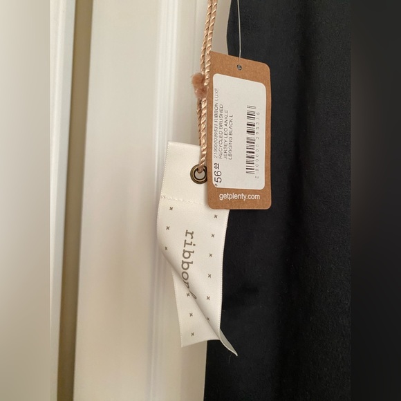 NWT Ribbon Luxe Recycled Brushed Jersey Leo Ankle Legging Black L - Picture 3 of 4